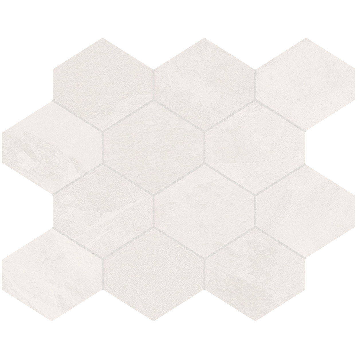 Unicom Starker Brazilian Slate Oxford White Hexagon 25x34cm